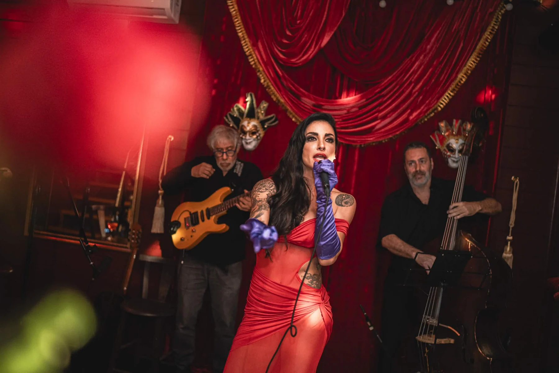 Musical performance at Cabaret Le Luxe